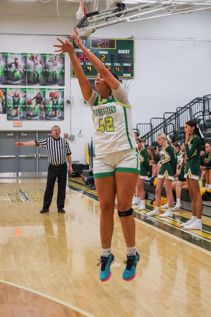 NortheasternGBB's tweet photo. JV Lady Knights pick up a 46-44 win on the road at Mississinawa Valley (OH) to improve to 9-1 on the season in a very exciting game! #AlwaysUs 

S. Kircher 14 pts
Seal 7 pts 
Allen 6 pts 
Hildebrand 5 pts 
Oler 5 pts 
Cook 4 pts 
Showalter 2 pts 
Lee 2 pts 
Davis 1 pt https://t.co/gCob03QY8I
