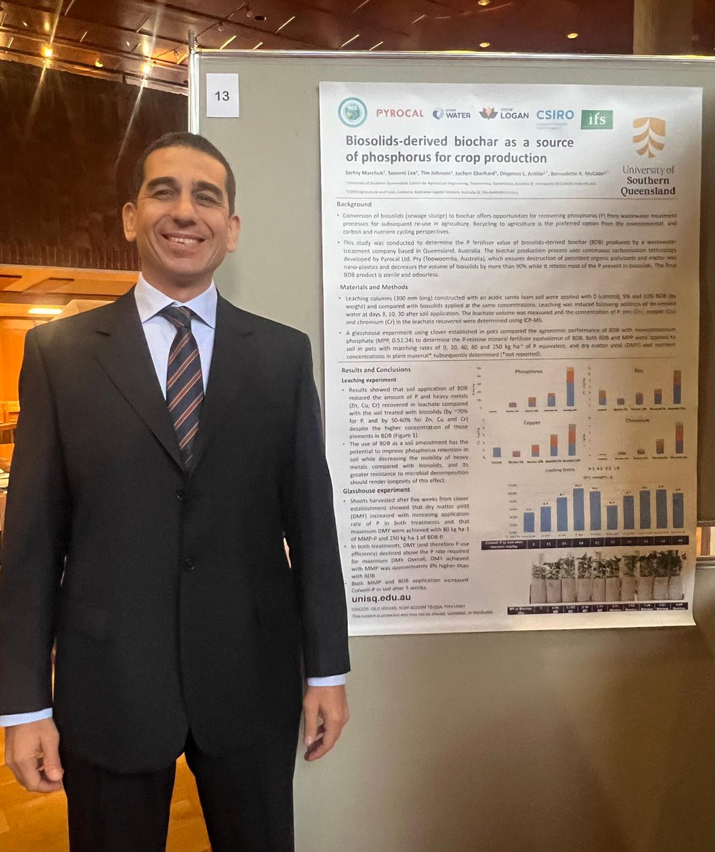 Centre for Agricultural Engineering (@caeusq) on Twitter photo Adjunct Research Fellow Dr Dio Antille <a href="/DLAntille/">Dio Antille</a> presenting at the International Fertiliser Society Conference in Cambridge UK.
Our <a href="/unisqaus/">University of Southern Queensland</a> research on #biosolids #biochar is supported by <a href="/arc_gov_au/">Australian Research Council</a> & industry partners Pyrocal and Logan City Council. Adjunct Research Fellow Dr Dio Antille <a href="/DLAntille/">Dio Antille</a> presenting at the International Fertiliser Society Conference in Cambridge UK.
Our <a href="/unisqaus/">University of Southern Queensland</a> research on #biosolids #biochar is supported by <a href="/arc_gov_au/">Australian Research Council</a> & industry partners Pyrocal and Logan City Council.