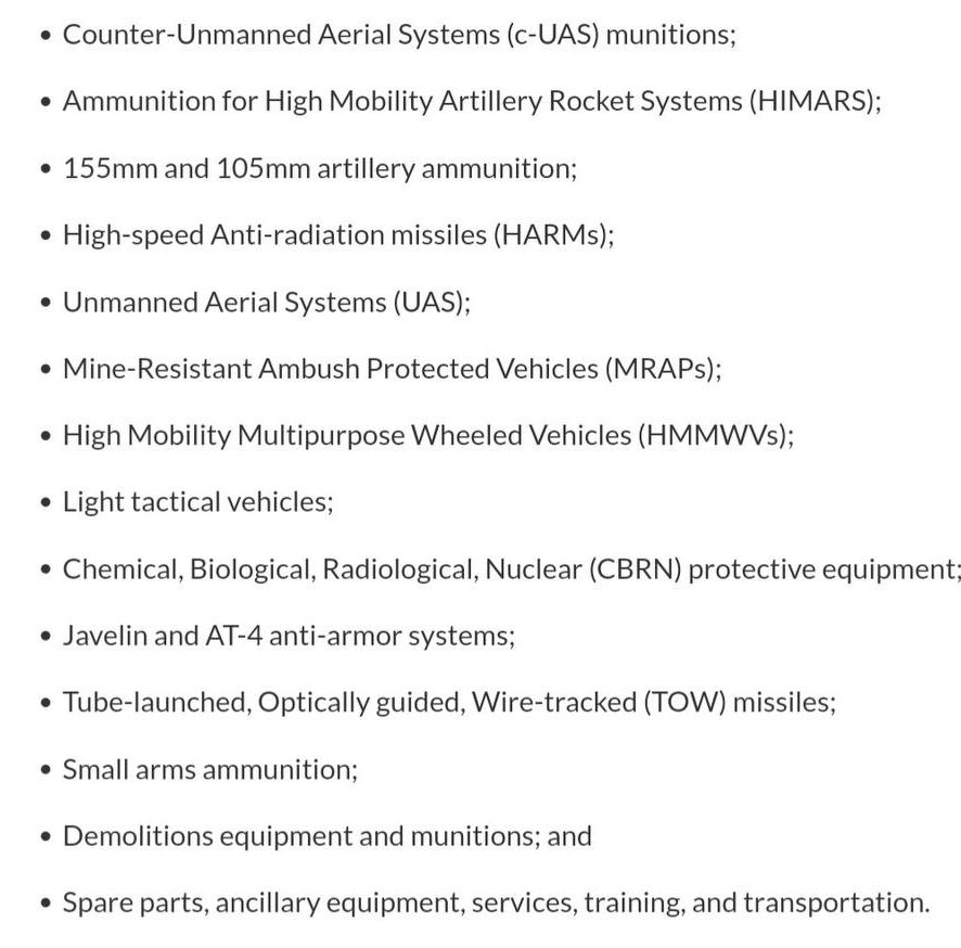 🇺🇸🤝🇺🇦 $500 million military aid package!
