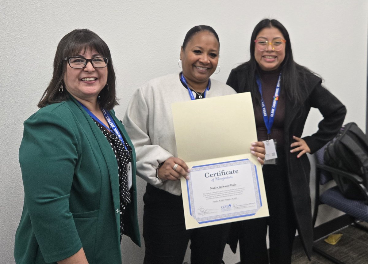 ClarkCountySch's tweet photo. Today CCSD Trustees were recognized for their service to the students and employees of the Clark County School District! https://t.co/w4vHJK61oI