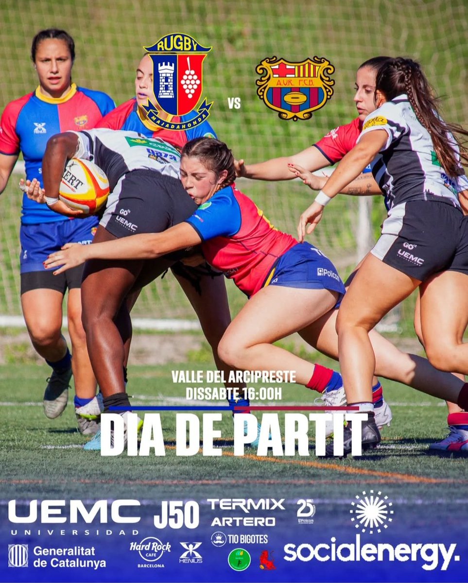 avrfcb's tweet photo. J4, Liga @DHIberdrola 
@CRMajadahonda Vs. RUGBY BARÇA 

@ferugby https://t.co/2RJZHjmlcf