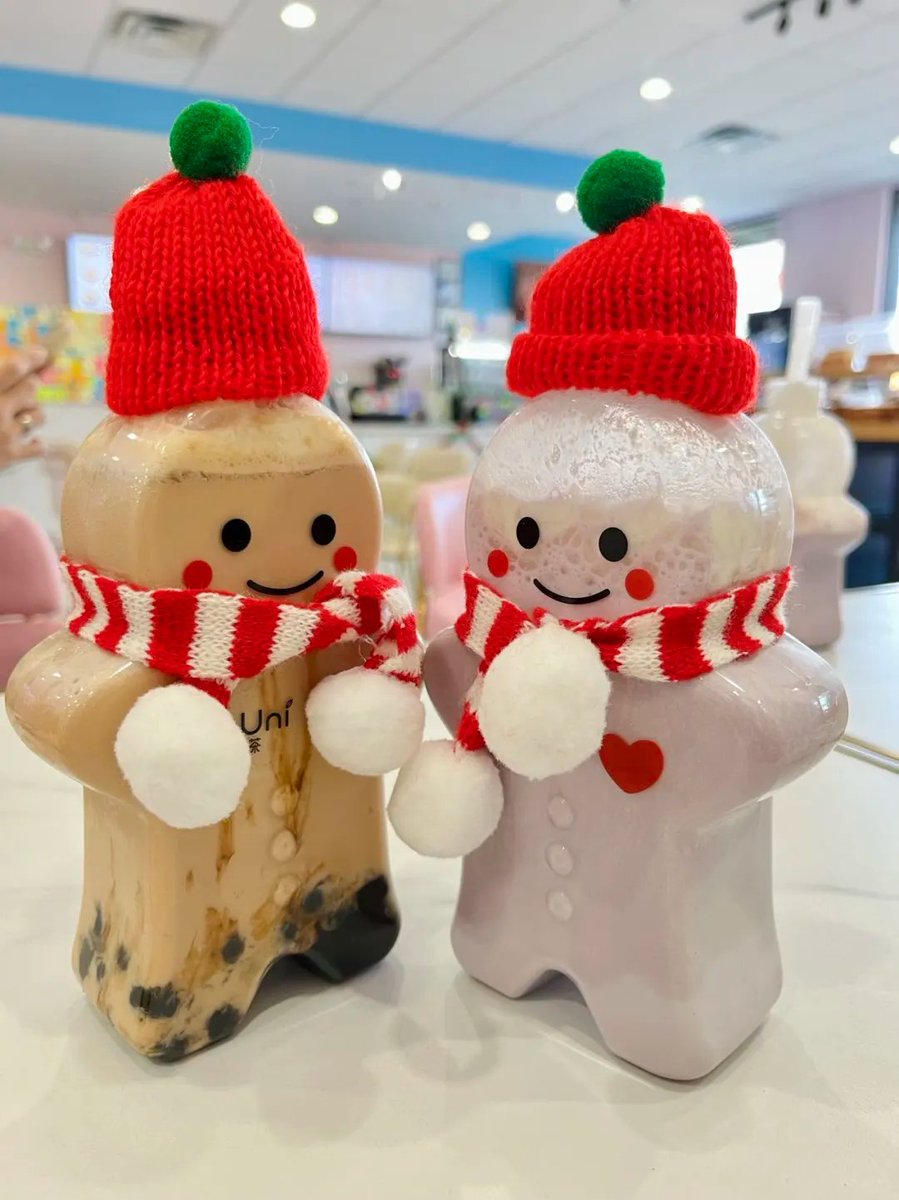 Milk tea full of Christmas atmosphere