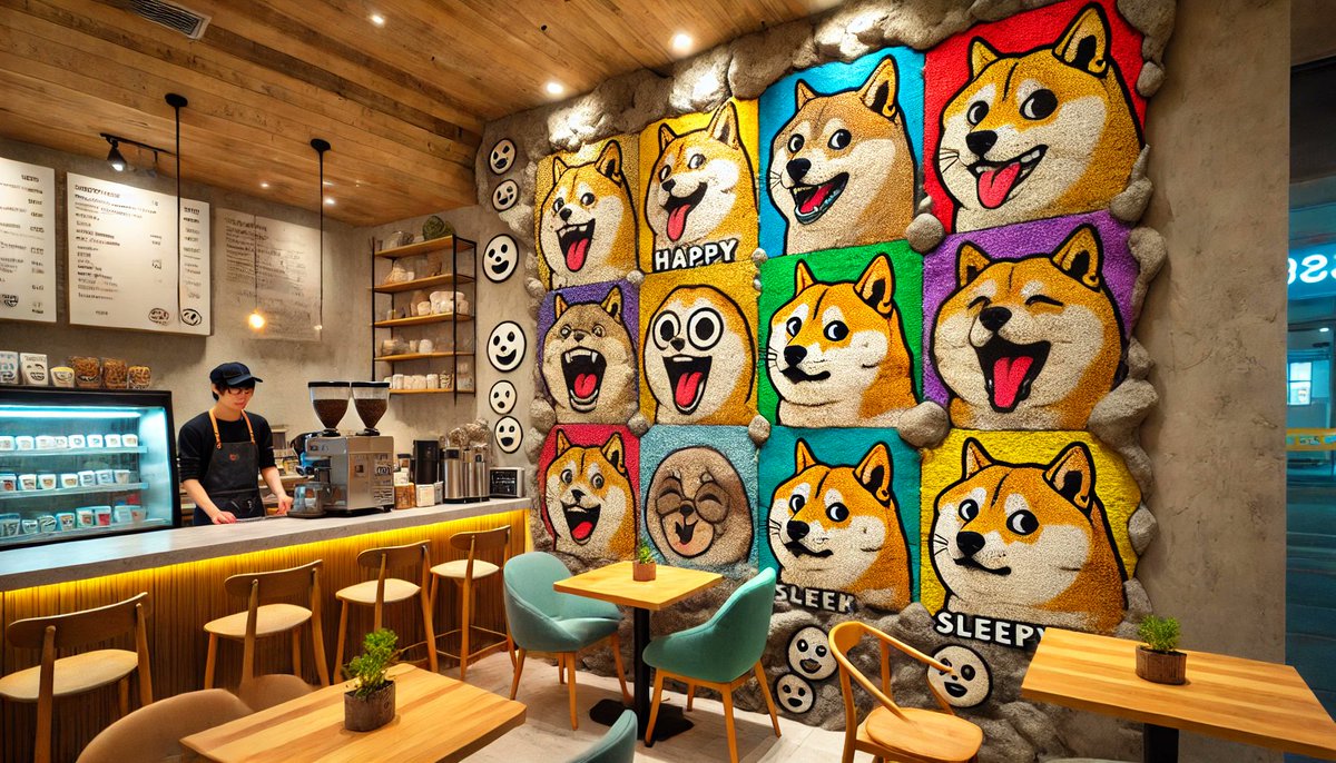 okwemomo's tweet photo. "Turning dreams into reality" ✨ The feeling of walking into a coffee shop artistically decorated with kabosu's cheerful images, the feeling is like a "dream comes true"❤️ @DogeAfrica_ @ownthedoge
@Smoke_theArtist @boopsterzz
#DogeArt #ArtChallenge #doge #CryptoArt #web3Nigeria https://t.co/RpLDWInv1S
