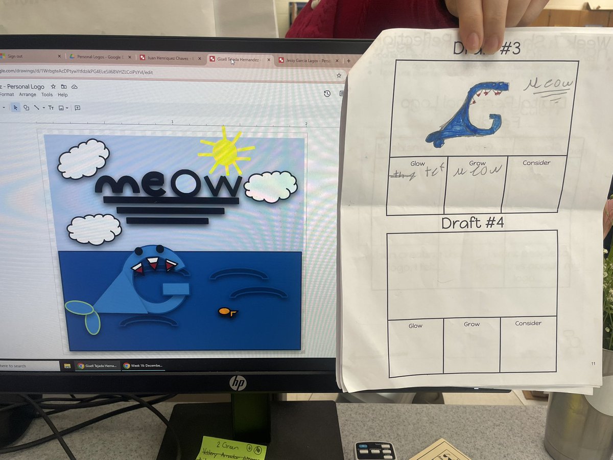 eeeaacps's tweet photo. Look at these draft plans and actual Logo creations from 5th graders @TylerHeights #socreative @AACountySchools https://t.co/Myb15DSAdy