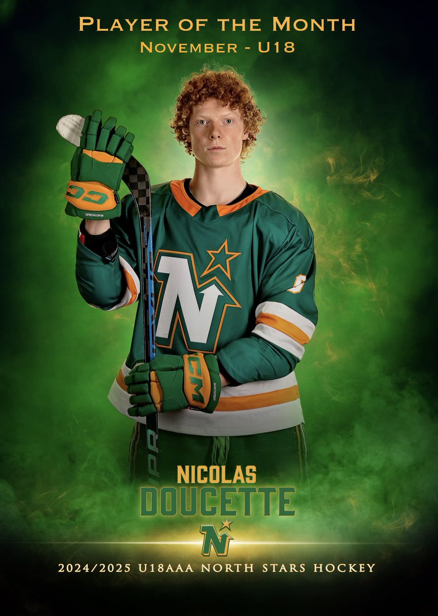 Calgary Northstars (@cnha_assoc) on Twitter photo 𝗣𝗹𝗮𝘆𝗲𝗿 𝗼𝗳 𝘁𝗵𝗲 𝗠𝗼𝗻𝘁𝗵 - 𝗡𝗼𝘃𝗲𝗺𝗯𝗲𝗿 - 𝗨𝟭𝟴
𝙽𝚒𝚌𝚘𝚕𝚊𝚜 𝙳𝚘𝚞𝚌𝚎𝚝𝚝𝚎 𝚄𝟷𝟾𝙰𝙰𝙰
#PlayerOfTheMonth #NorthstarsPride #NorthstarsFamily #AEHL <a href="/NSU18AAA/">Calgary Northstars U18AAA</a> 𝗣𝗹𝗮𝘆𝗲𝗿 𝗼𝗳 𝘁𝗵𝗲 𝗠𝗼𝗻𝘁𝗵 - 𝗡𝗼𝘃𝗲𝗺𝗯𝗲𝗿 - 𝗨𝟭𝟴
𝙽𝚒𝚌𝚘𝚕𝚊𝚜 𝙳𝚘𝚞𝚌𝚎𝚝𝚝𝚎 𝚄𝟷𝟾𝙰𝙰𝙰
#PlayerOfTheMonth #NorthstarsPride #NorthstarsFamily #AEHL <a href="/NSU18AAA/">Calgary Northstars U18AAA</a>