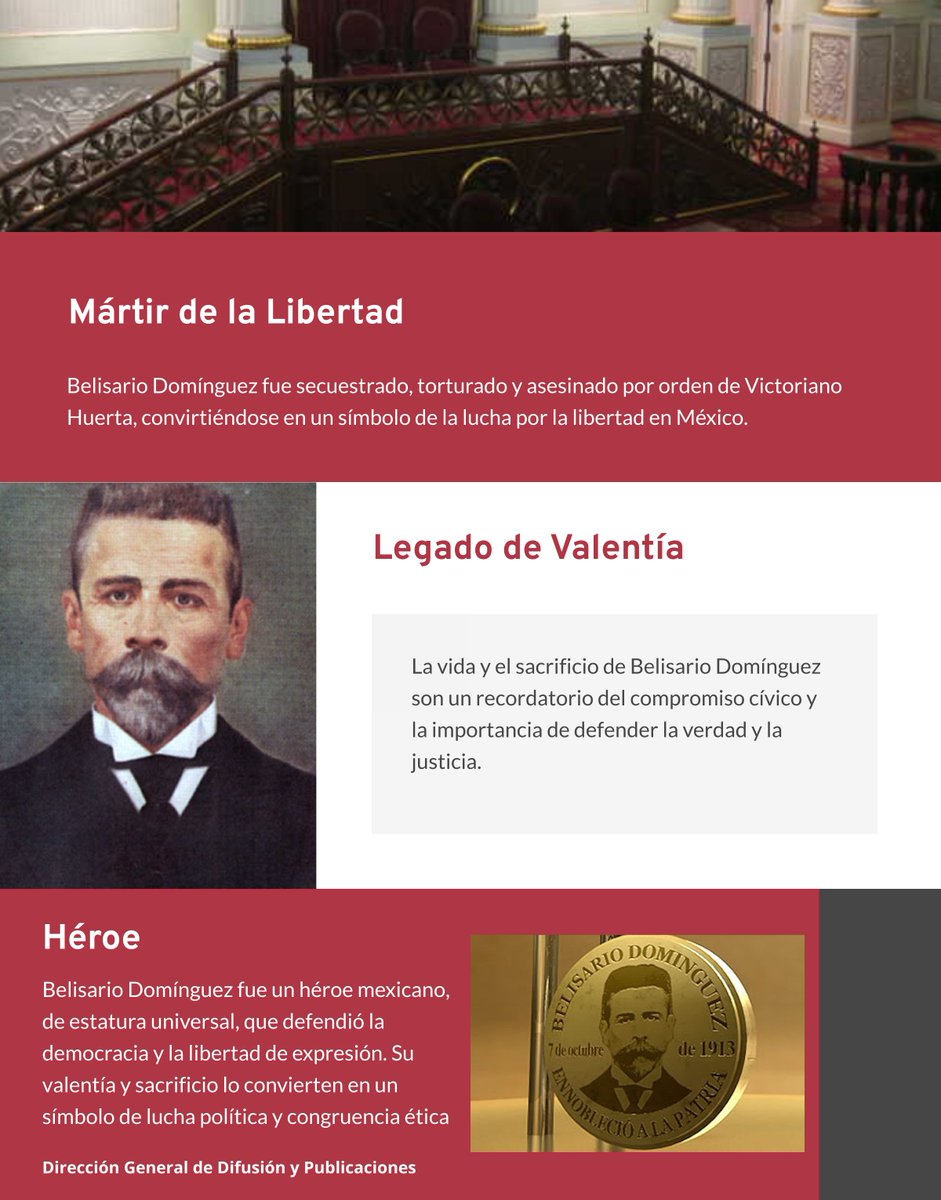 🩺⚖️ ¿Conoces la trayectoria del Dr. Belisario Domínguez?
Médico, político y defensor de la libertad de expresión, su legado es un símbolo de lucha por la democracia en México.
🔍 Conoce en nuestra #Infografía su trabajo y legado.