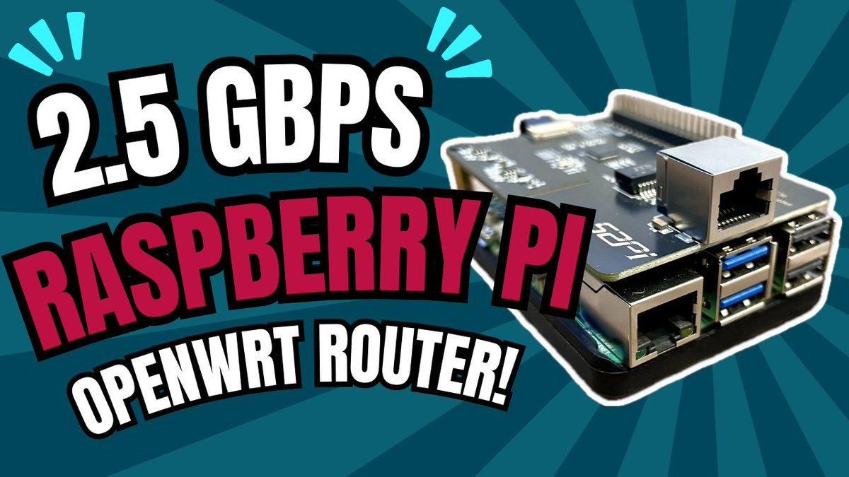 HomeNetworkGuy_'s tweet photo. In this video I do a quick demonstration of the @Raspberry_Pi 5 with a #52Pi 2.5Gbps HAT using #OpenWRT to see how viable it could be as a basic home router or a travel router. (This is not an OpenWRT deep dive--very basic demo). https://t.co/0Kpyz8onwg https://t.co/CFdLUnQR3I
