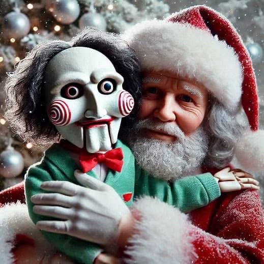 Chucky_Tribute's tweet photo. Hugs with Santa🎅🏼
.
.
.
#HorrorAI 
#HorrorFamily 
#Horror_Is_Real 
#horrorartist https://t.co/rLk7c7QEHL