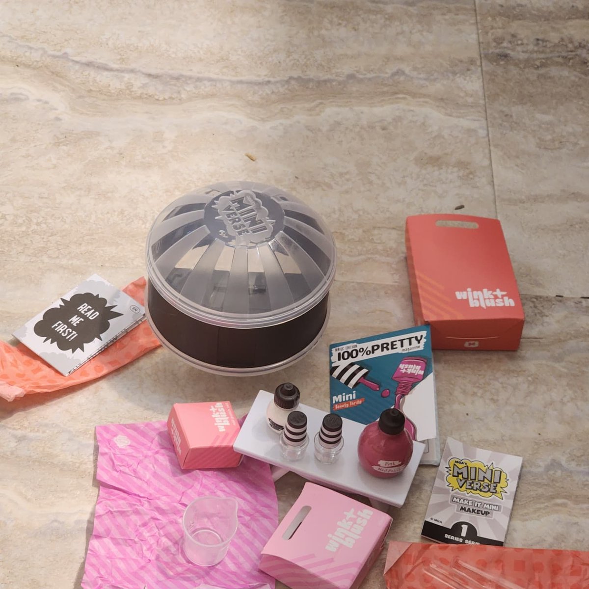 kristincp0's tweet image. I received a complimentary MGA MiniVerse Make It Mini Makeup Toy from Influenster in return for my honest opinion. My 10-year-old stepdaughter absolutely loved making her own mini bottle of pink nail polish. @influenster #complimentary #GotItForFree  @officialminiverse #miniverse