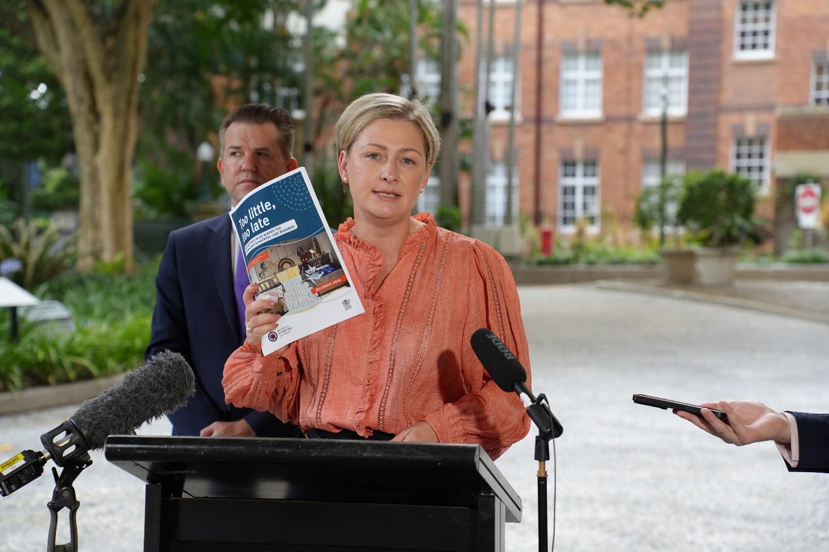 AmandaCammMP's tweet photo. Too little too late.

The QFCC report has left Labor’s Residential Care roadmap in tatters.

The LNP Government has committed to the most comprehensive child protection plan this state has ever embarked upon and next week I’ll canvass these issues at a residential care forum. https://t.co/eRlbWn6Wwl