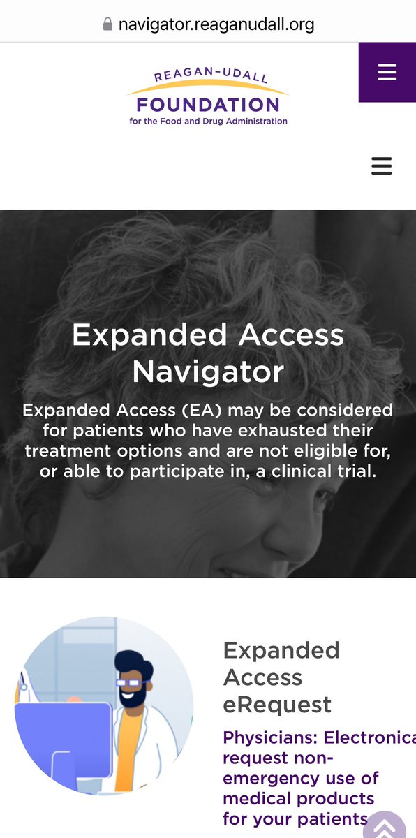 tmprowell's tweet photo. @OncoAlert #SABCS24 #bcsm #OncTwitter

Finally, if you have Qs about #compassionateuse of investigational agents (not only cancer) because you can’t access #clinicaltrials, the Regan-Udall Expanded Access Navigator is a huge help! Check it out! 

https://t.co/ItWXv26ltA

@OncoAlert https://t.co/Wi0DtFNkxH