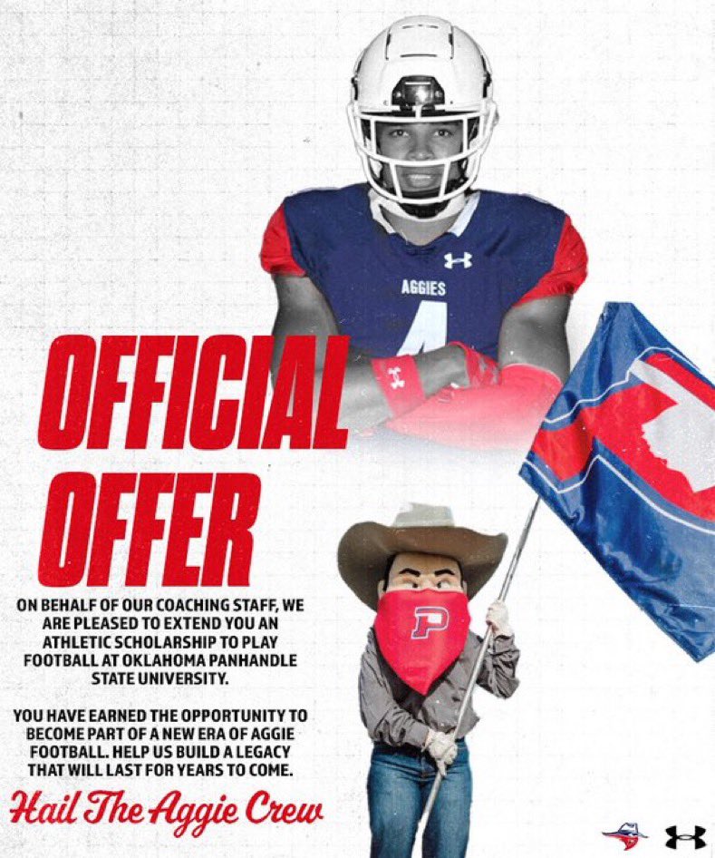 John_Whip10's tweet photo. After a great phone call with @EbelharB and campus tour with @CoachKKerns , I am extremely blessed to receive an offer to play for @OPSUFootball ! #hailtheaggiecrew @PryorTigerFB @Coach_DavisPHS @CoachSaiz10 https://t.co/Huy4Npa037