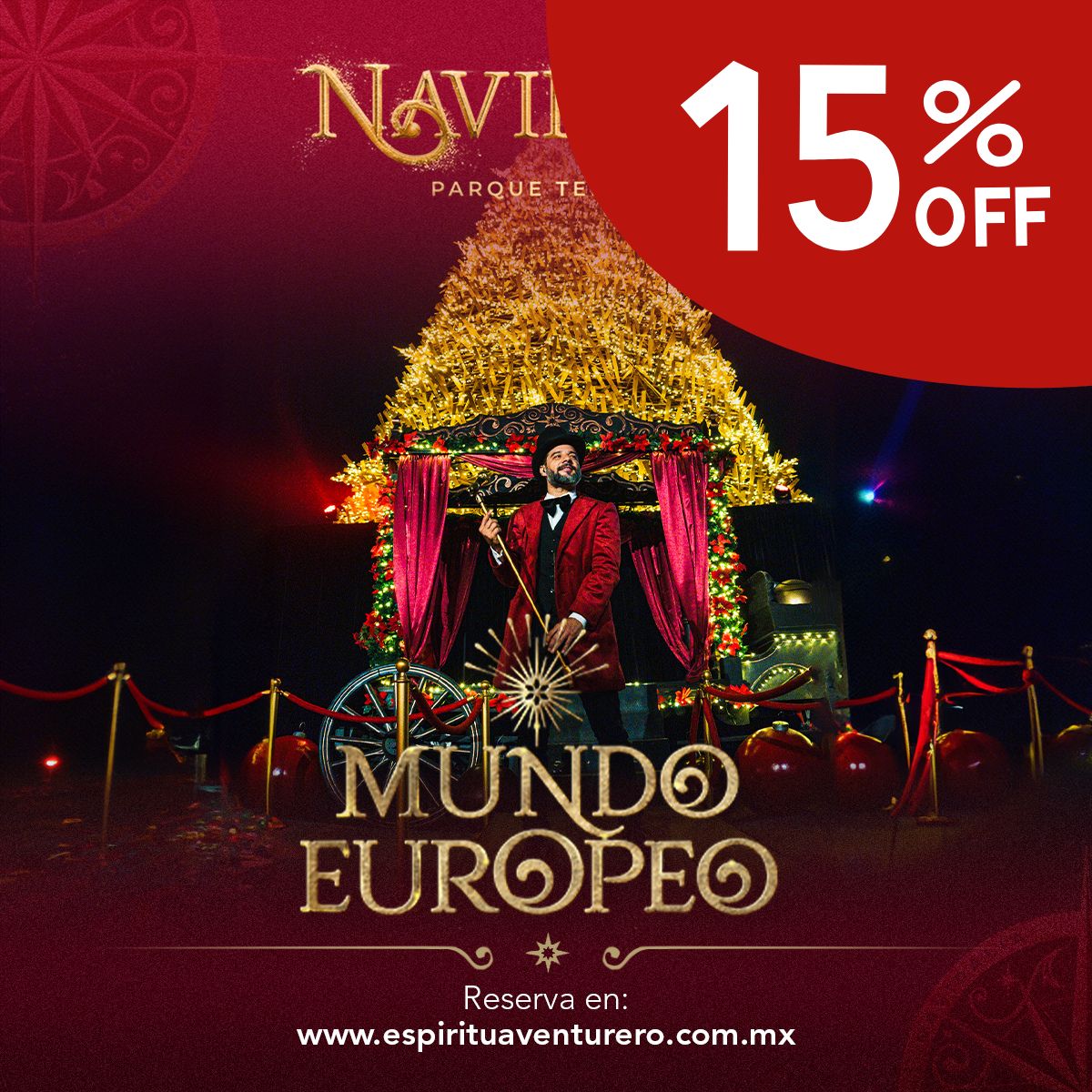¡¡¡Disfruta de Navidalia y Tlaquepaque con 15% de descuento!!! ✨ 

Con el código "NAVIDALIA15" al reservar.

¿Listo para vivir la magia de la Navidad en Navidalia y explorar el encanto de Tlaquepaque? 🎄✨🎉🛤️

💸 Precio desde: $1,978 pesos
📅 Próxima Fecha: 14, 21 y 28 de