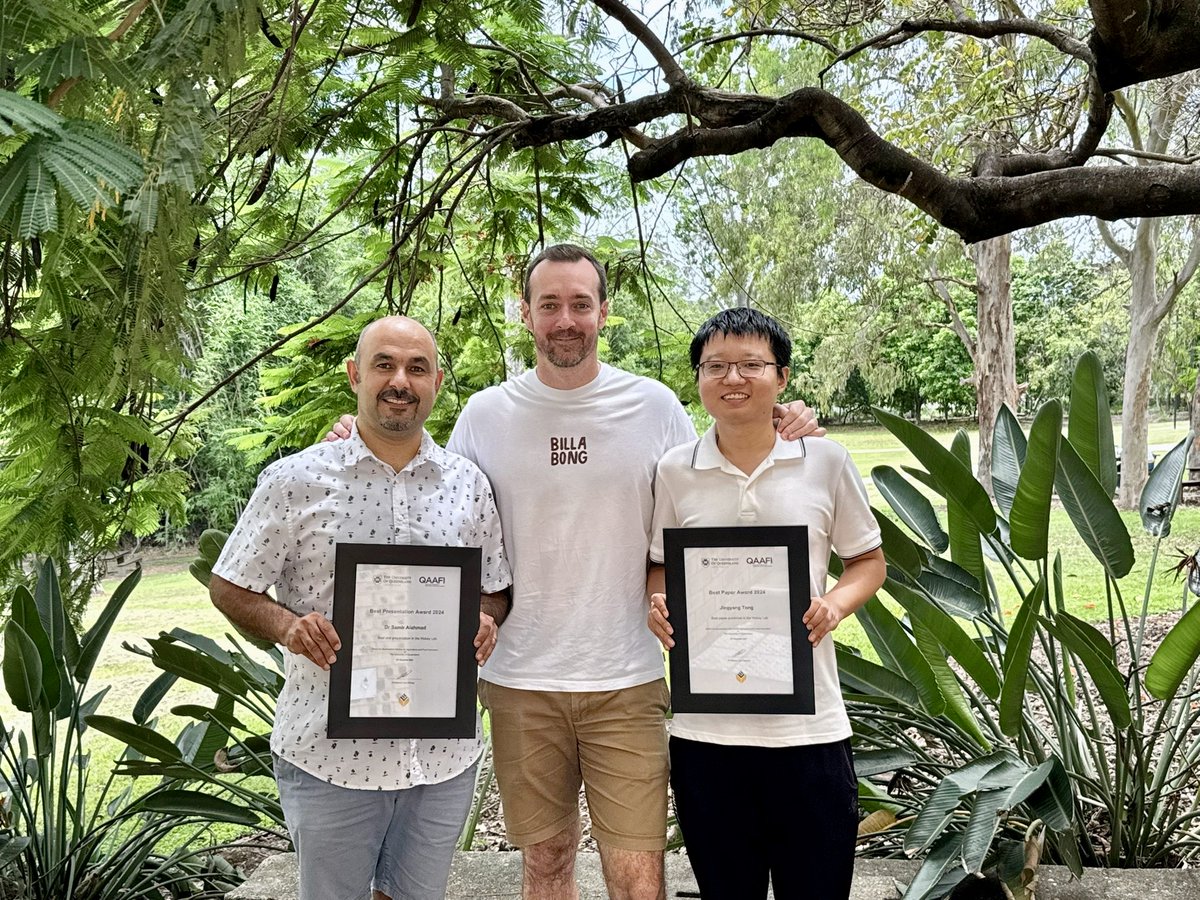 Lee Hickey (@drhikov) on Twitter photo Congrats to the Hickey Lab Awardees for 2024!
Best Paper: Jingyang Tong for his two articles in <a href="/TheorApplGenet/">TheorApplGenet</a>:
rdcu.be/d3ncL
rdcu.be/d3ncM
Best Presentation: <a href="/samir_alahmad/">Samir Alahmad</a> for his talk "UAV phenotyping to predict the hidden half of barley" at PAG Congrats to the Hickey Lab Awardees for 2024!
Best Paper: Jingyang Tong for his two articles in <a href="/TheorApplGenet/">TheorApplGenet</a>:
rdcu.be/d3ncL
rdcu.be/d3ncM
Best Presentation: <a href="/samir_alahmad/">Samir Alahmad</a> for his talk "UAV phenotyping to predict the hidden half of barley" at PAG