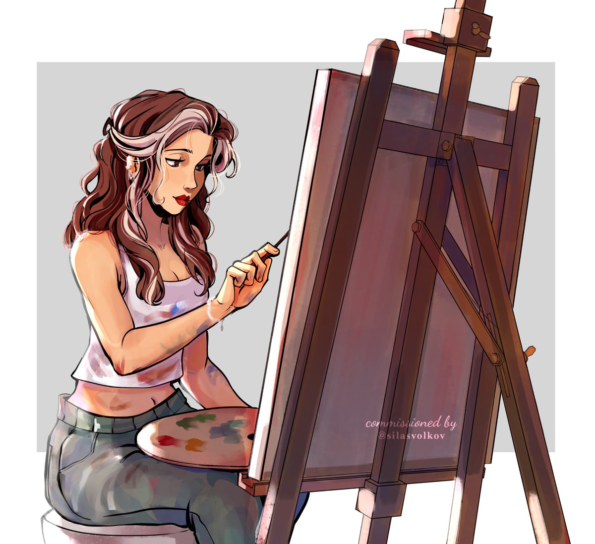 silasvolkov's tweet image. “It took me an entire day to pick up a brush.
But when the brush touched the canvas, muscle memory kicked in. Every stroke and splatter that laid the oil painting in front of me came out like blood from a split vein.”

coraline whittaker
by @zyulla comms by me!
repost w credits.