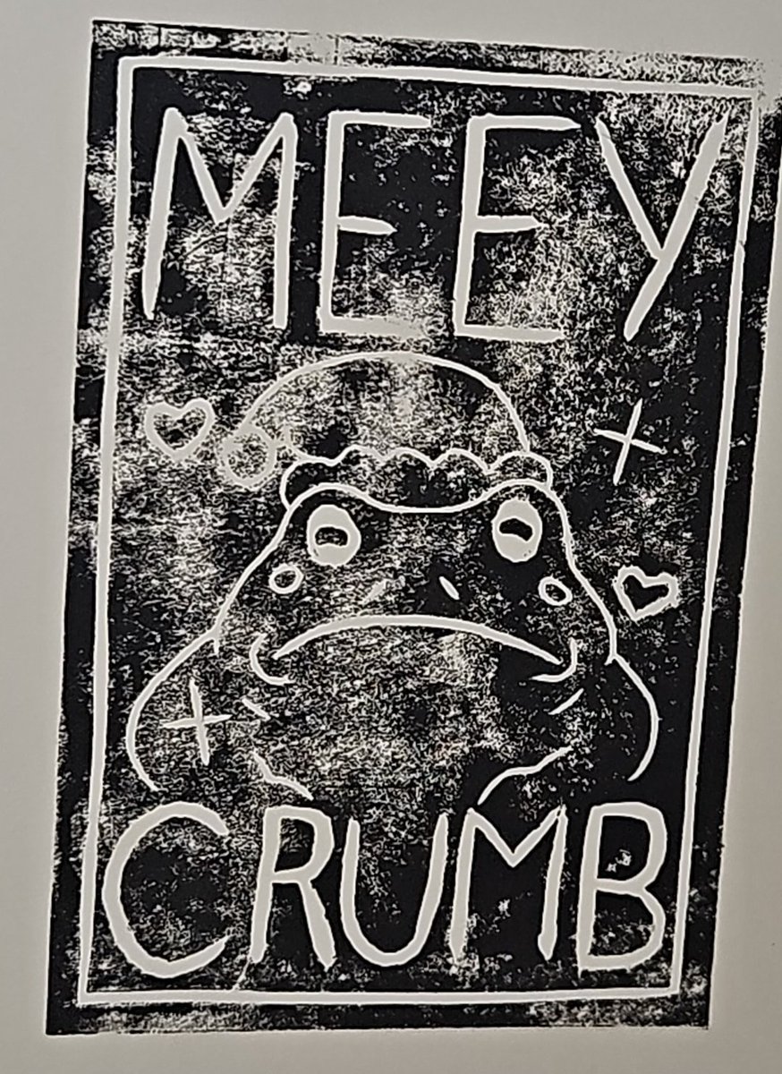 Getting into lino printing 😎 this is gonna be my Christmas cards for folks this year lol

Once I figure out how to get the ink to transfer evenly 😅