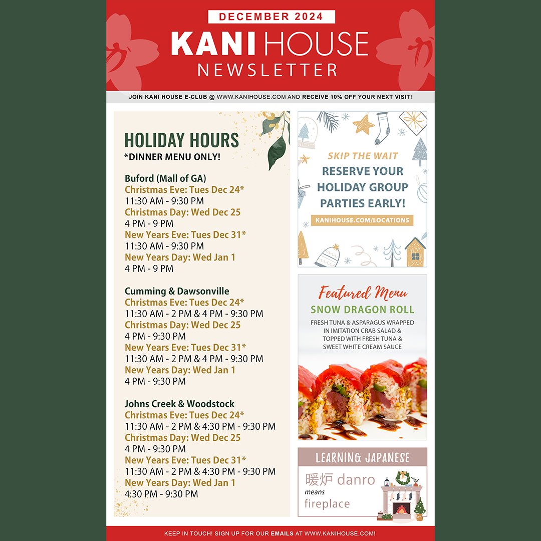 December 2024 Kani House Newsletter!