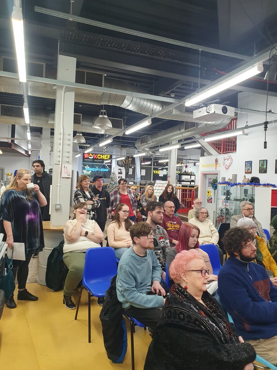 Commonword (@cultureword) on Twitter photo What a fantastic turnout for our Festive Bash at <a href="/Create_Oldham/">Hack Oldham</a> !
We're only halfway through and enjoyed readings from Cathy Crabb, Date To Know Theatre, Deborah, Carolyn, Geli, Dada, James and Miranda and music from Naomi Kalu!
We'll be back with the second half very soon! What a fantastic turnout for our Festive Bash at <a href="/Create_Oldham/">Hack Oldham</a> !
We're only halfway through and enjoyed readings from Cathy Crabb, Date To Know Theatre, Deborah, Carolyn, Geli, Dada, James and Miranda and music from Naomi Kalu!
We'll be back with the second half very soon!