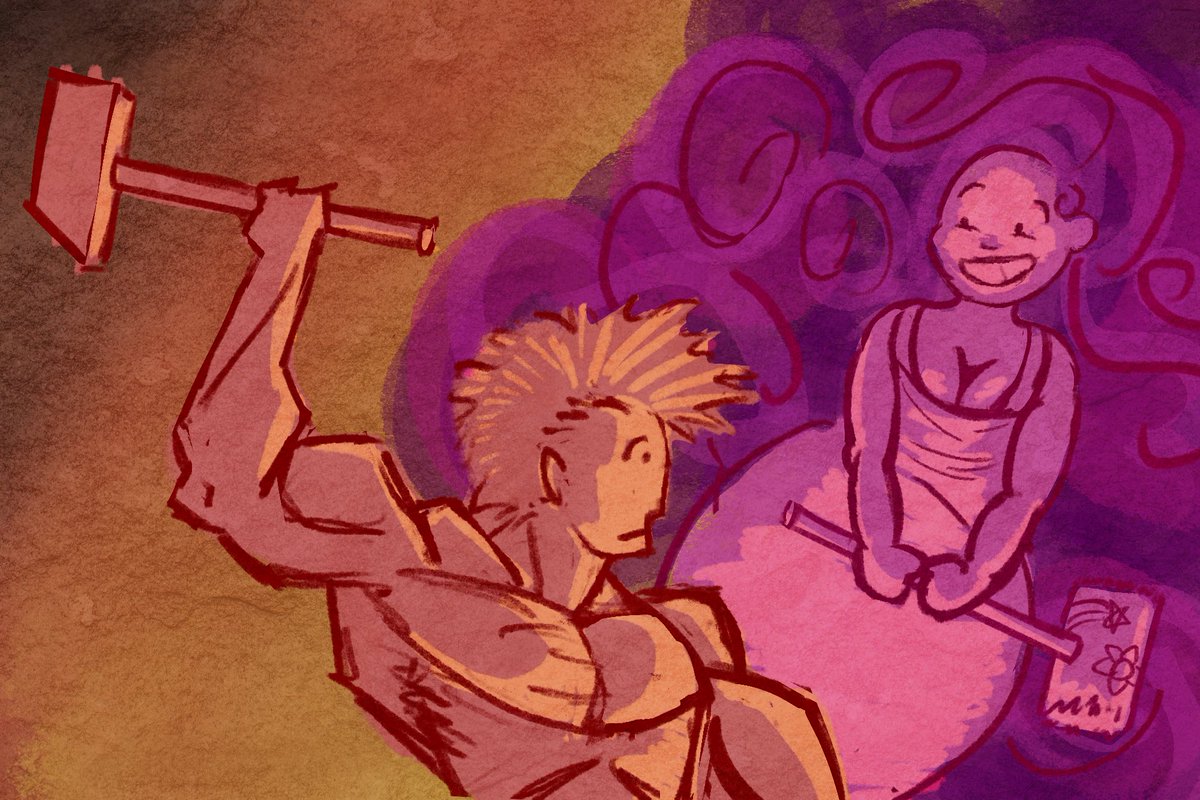 Kaiju_Dan's tweet photo. Want to start posting some of my process in making my #seniorthesis Hephaestus and Aphrodite, so here’s some concept art and character explorations I did to figure out how my characters would look and what dynamic they would have.

#indieanimation #studentanimation https://t.co/DpOiVHhoNM