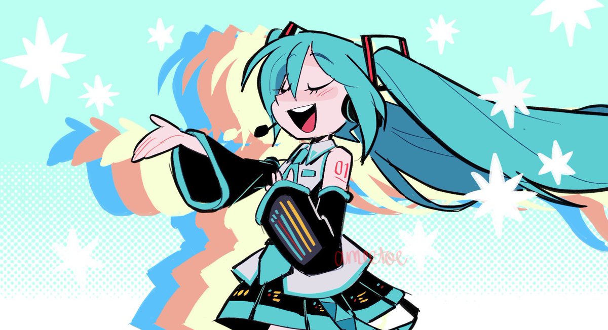 初音ミク 「oo ee oo 」|amie sanchezのイラスト