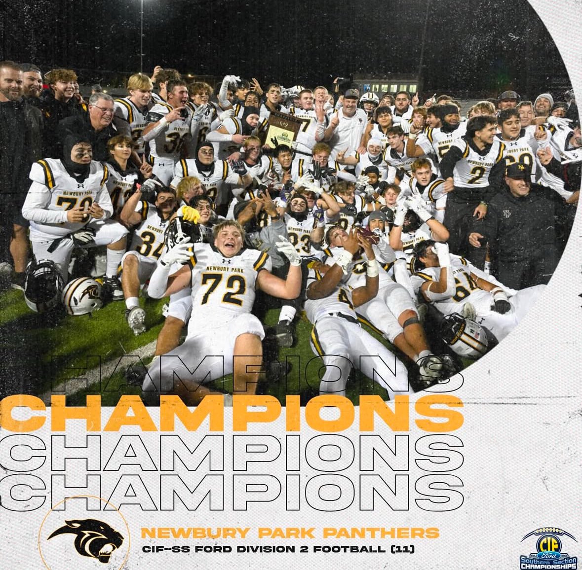 Blessed to be apart of this team 14-0! CIF D2 Champs