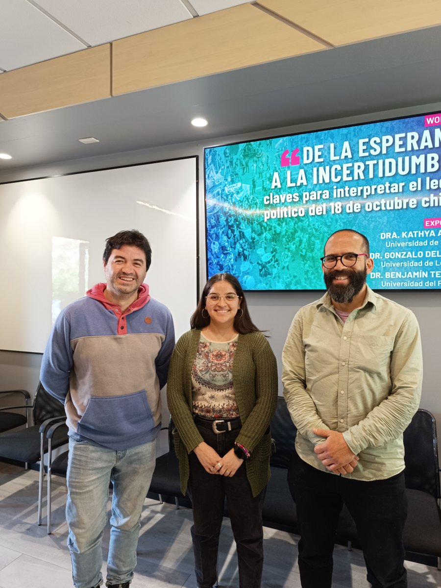 📌Académicos CISJU Nicolás Ortiz y Juan Fernández expusieron en el workshop "De la Esperanza a la Incertidumbre: claves para interpretar el legado político del 18 de octubre chileno". Instancia organizada por la #UniversidadAutónoma y la #UniversidadCentral
