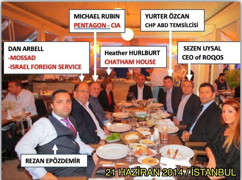 📌 ÖZ "BOP" ES BAŞKALARI.!

-CHP yetkilileri 2013’teki kumpaslarının ardından Ankara ve İstanbul’da CIA ve MOSSAD görevlileriyle gizli görüşme yaptığı ortaya çıktı.!

-Görüşmelere İsrail Dışişleri Bakanlığında üst düzey görevler yapmış olan "Dan Arbell"de katıldı.

Kobani İlk 8