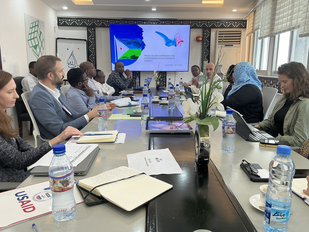 Ilyasdawaleh's tweet photo. #Djibouti Skills Alliance. Impacting & Delivering as ONE. 
Thanks for the excellent brainstorming session of this morning. 
Need to work closely together & build an Alliance for #Djibouti’s #Youth #Empowerment, Re-skilling and #Skills Development.
@WorldBankMENA @AFD_France @UEaDjibouti @US_Emb_Djibouti @PNUDDjibouti
