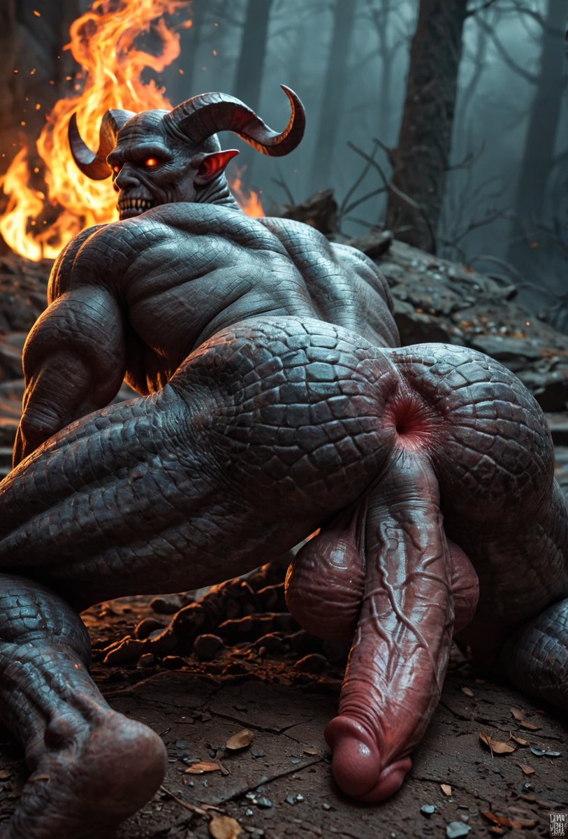 TanksterAI's tweet photo. wanna lick a demon? #ai #nsfw #fantasy #demon #gay https://t.co/2DLt04aazY