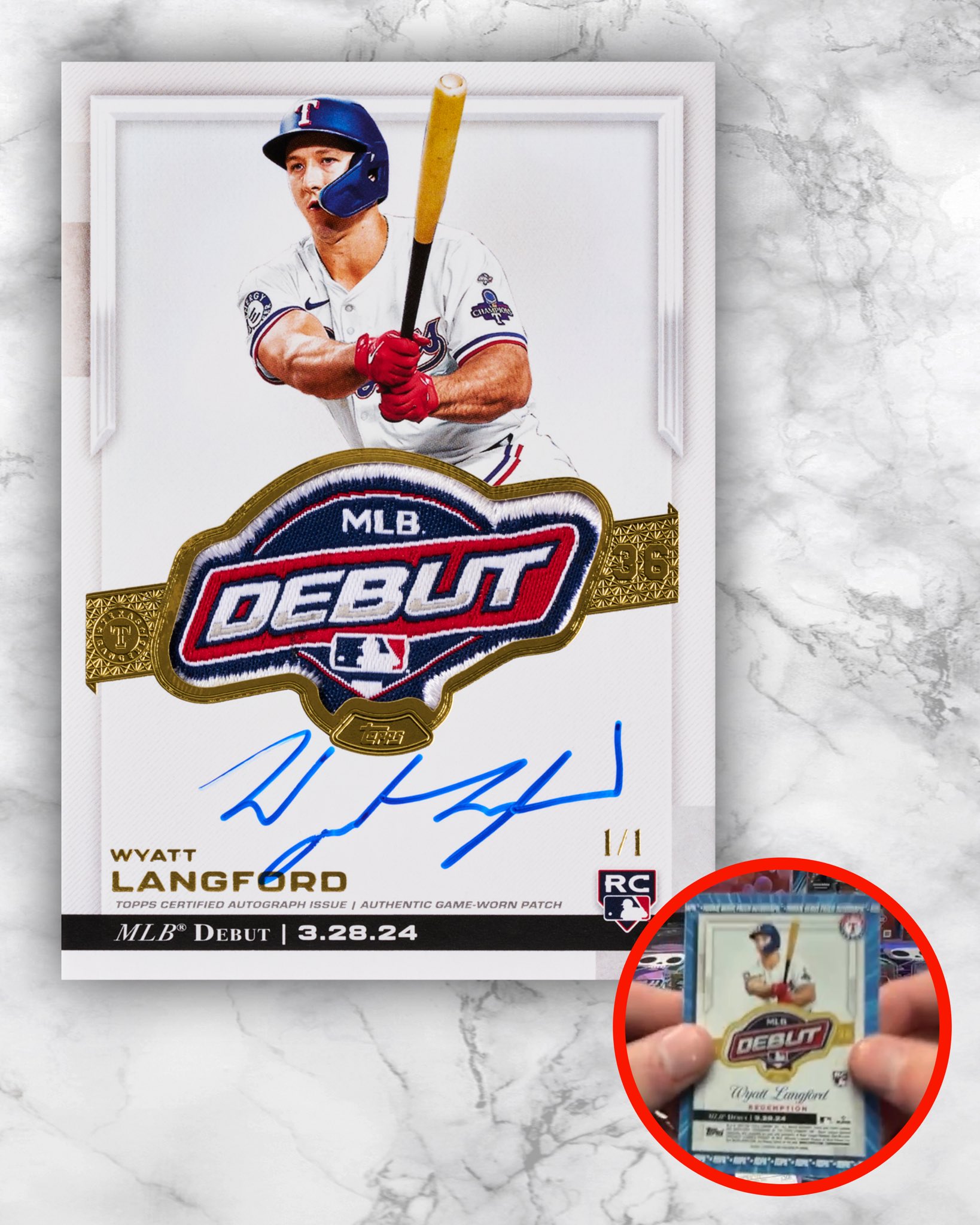 6日まで値下げ中‼️ topps wyatt langford auto 25シリ（Topps Chrome 