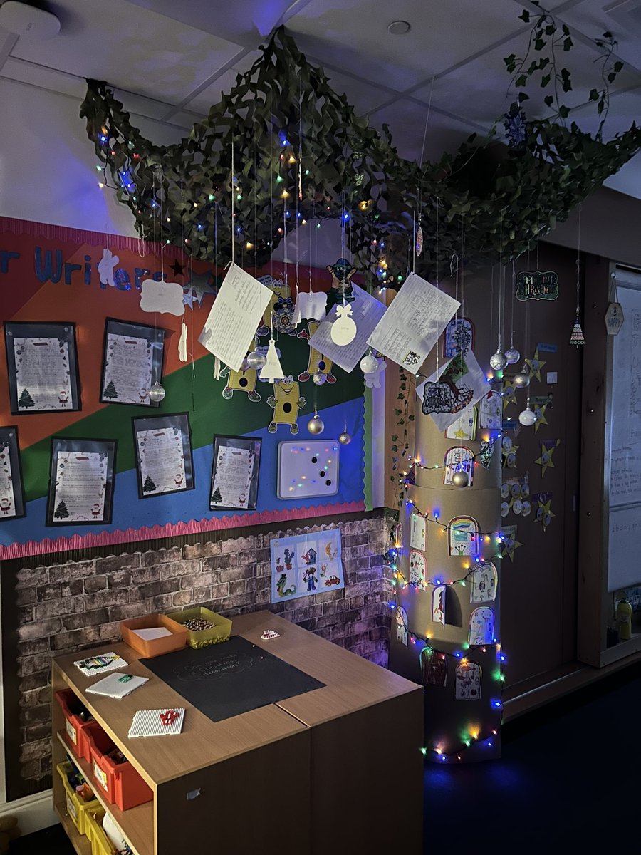 MrsGrayMPS's tweet photo. The Christmas tree from my cupboard has up and gone but never fear, the Faraway Tree is doubling as our Christmas Tree. The Land of Christmas has arrived! Look out for some really excellent work!  @muiredgeprimary #readingschools https://t.co/l4t0zjZpUL