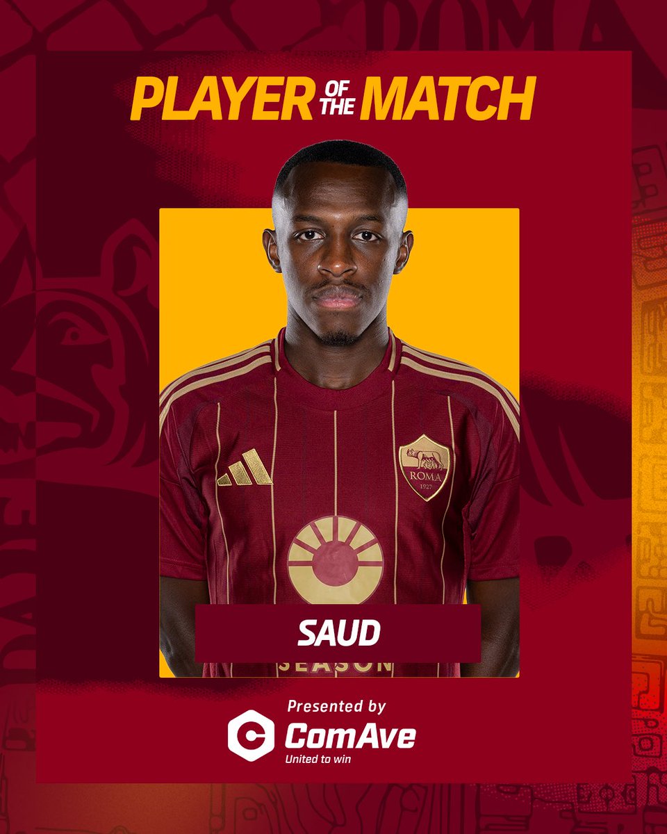 AS Roma English (@asromaen) on Twitter photo 🗳️ | Retweet this if Saud Abdulhamid was your Player of the Match against Braga! 🐺
Presented by
<a href="/ComAve_Official/">United to Win</a>
#ASRoma | #RomaBraga 🗳️ | Retweet this if Saud Abdulhamid was your Player of the Match against Braga! 🐺
Presented by
<a href="/ComAve_Official/">United to Win</a>
#ASRoma | #RomaBraga