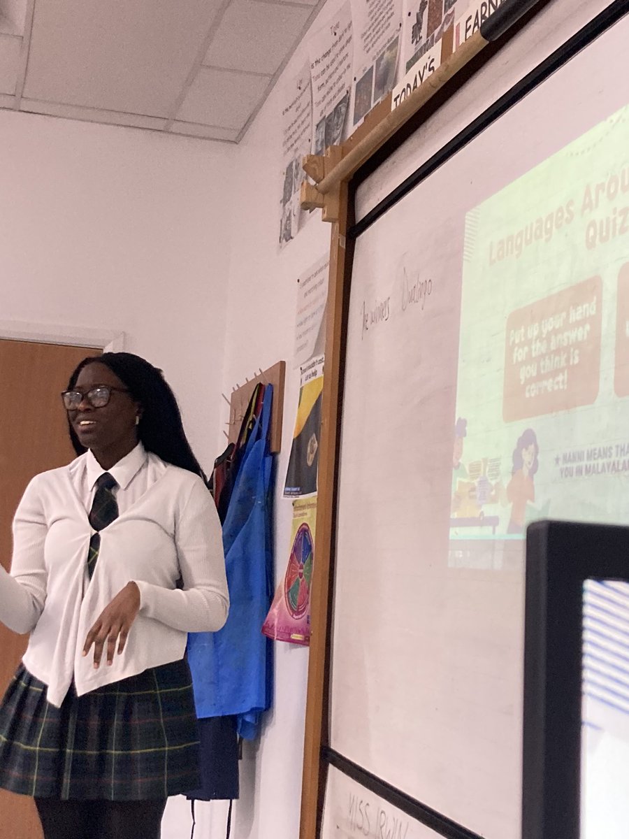 Our S5 language leaders delivered a workshop on “The Right to Speak your own Language” for S1 Right’s Day 🌍 the S1’s had a ball and showed off their knowledge of other languages, accents and cultures 👏 we are a very proud department today!