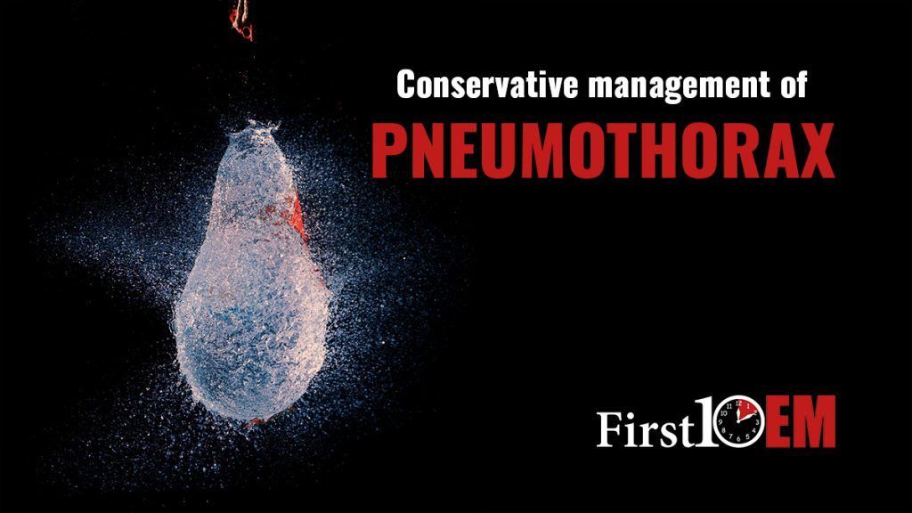 First10EM's tweet photo. Conservative treatment for primary spontaneous pneumothorax 
I think we are still dramatically over using chest tubtes
#FOAMed
https://t.co/MNrHvBlfVY https://t.co/ktH6WPeKSX