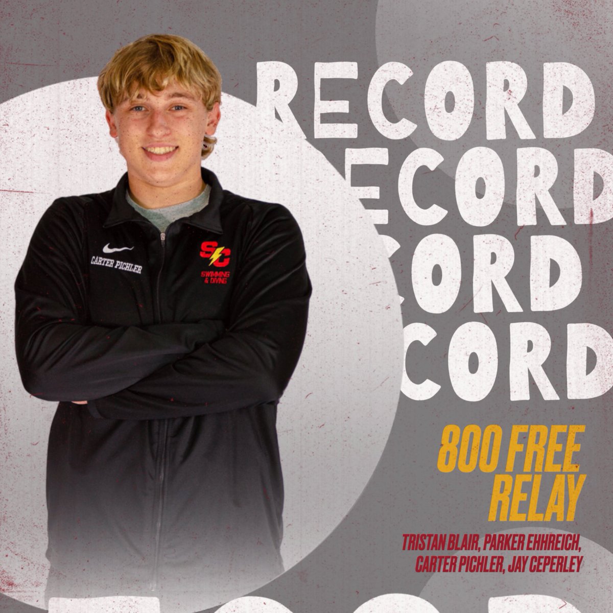 Record book update!

🏊‍♀️ Minette broke the 200 free record and lowered her 100 free record 
🏊‍♂️ Ceperley tied the 100 butterfly record
🏊‍♂️ Blair, Ehrreich, Pichler and Ceperley lowered their record in the 800 free relay 

📰 linktr.ee/simpsonswim

#rollriversSD #d3swim