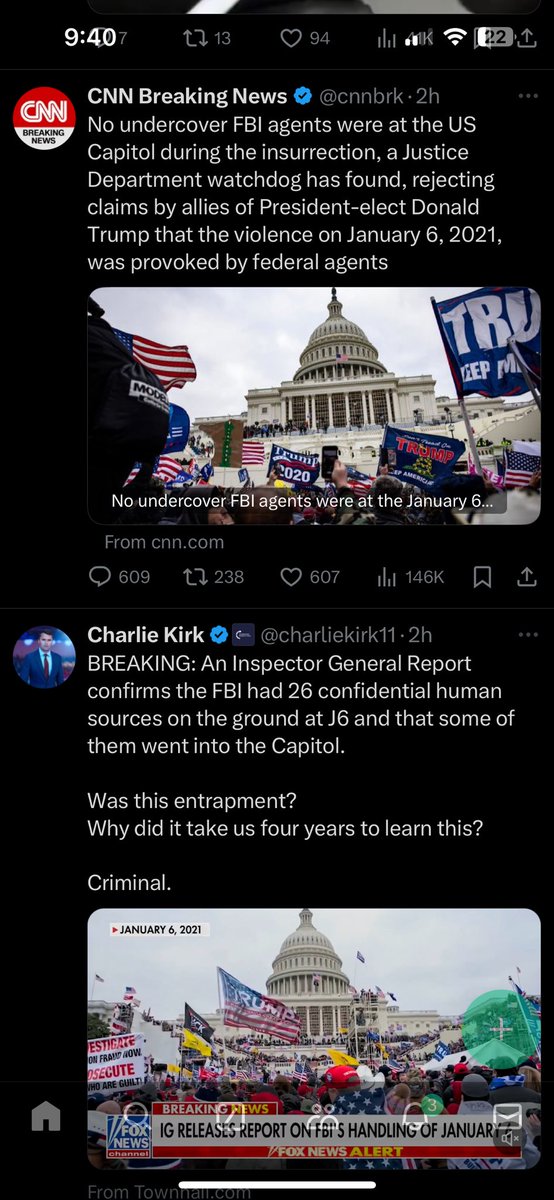 LJBman825's tweet photo. Damn! Puzzled. Who to believe? @cnnbrk vs @charliekirk11 https://t.co/LsVsQdiKlp