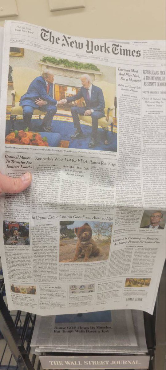 bertcoincto's tweet photo. Not many memecoins get on the front page of The New York Times. 

We’re in that rare club. 

Just thought you’d find that cool, @Stocktwits 👀

Read about it here👇
https://t.co/oZMtApwgeg https://t.co/wxw56QFtT0