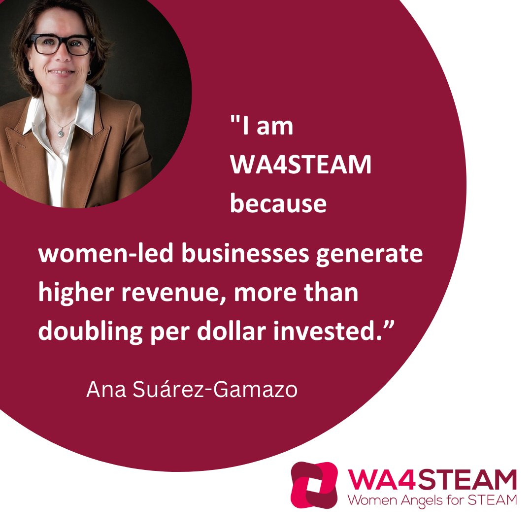 Women-led businesses are a force to be reckoned with! 💪 Ana Suárez-Gamazo knows it, and so do we at WA4STEAM. 
Join us in empowering women entrepreneurs and creating a brighter future 👉bit.ly/3KoF6XU
#WomenInTech #investing #entrepreneurship