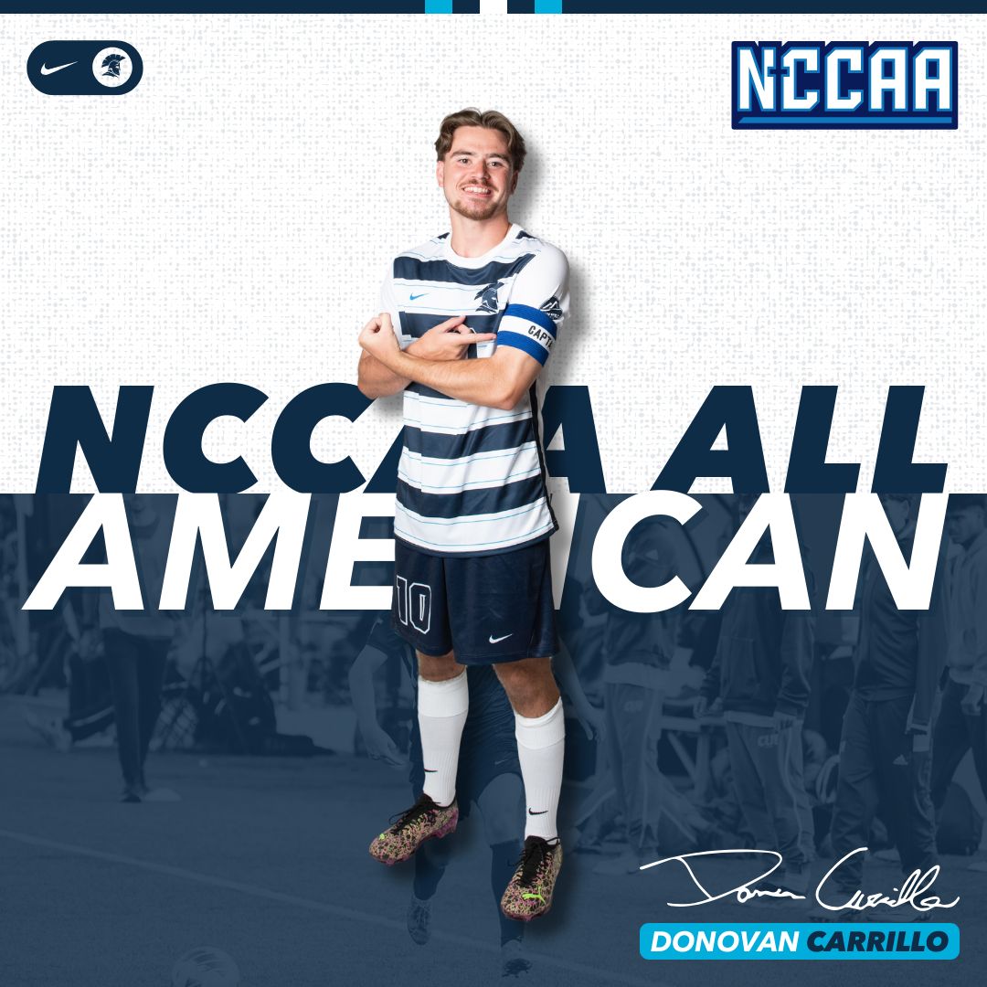 JessupAthletics's tweet photo. ⚽️ 𝗡𝗖𝗖𝗔𝗔 𝗔𝗟𝗟-𝗔𝗠𝗘𝗥𝗜𝗖𝗔𝗡 

Donovan Carrillo has been selected as a Second-Team NCCAA All-American. Carrillo started 1️⃣6️⃣ matches and finished with 2️⃣ assists. He holds the @Jessup_MSOC record with 7️⃣7️⃣ career appearances.

📰 » https://t.co/2P9RbreXPo https://t.co/d1OYaSQDgL