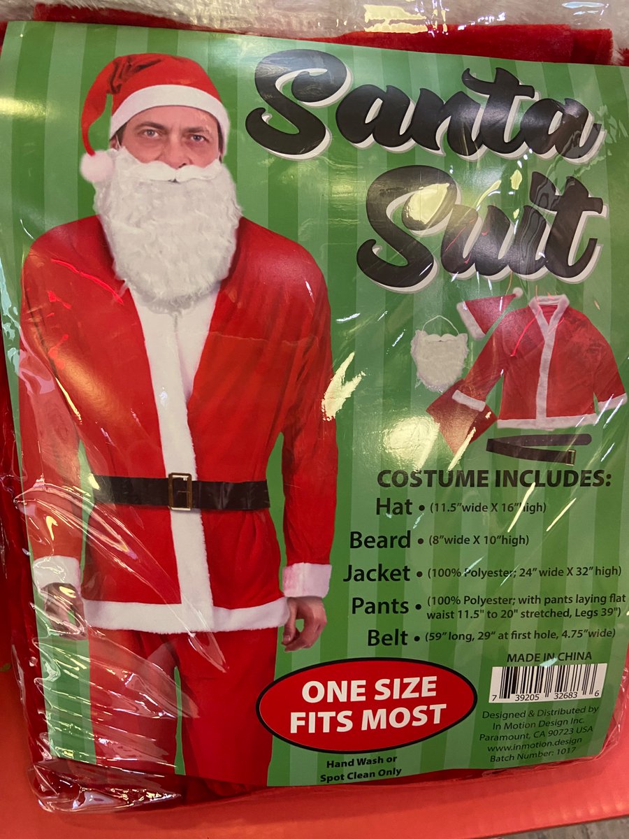 DirectedByKW's tweet photo. The @Walgreens Santa suit ruined my sleep last night https://t.co/adBvafC52f