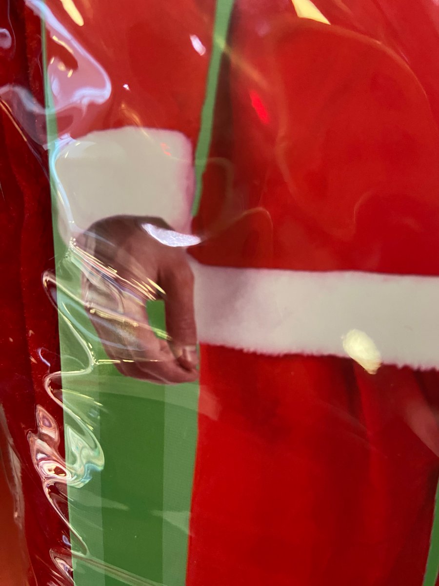 DirectedByKW's tweet photo. The @Walgreens Santa suit ruined my sleep last night https://t.co/adBvafC52f