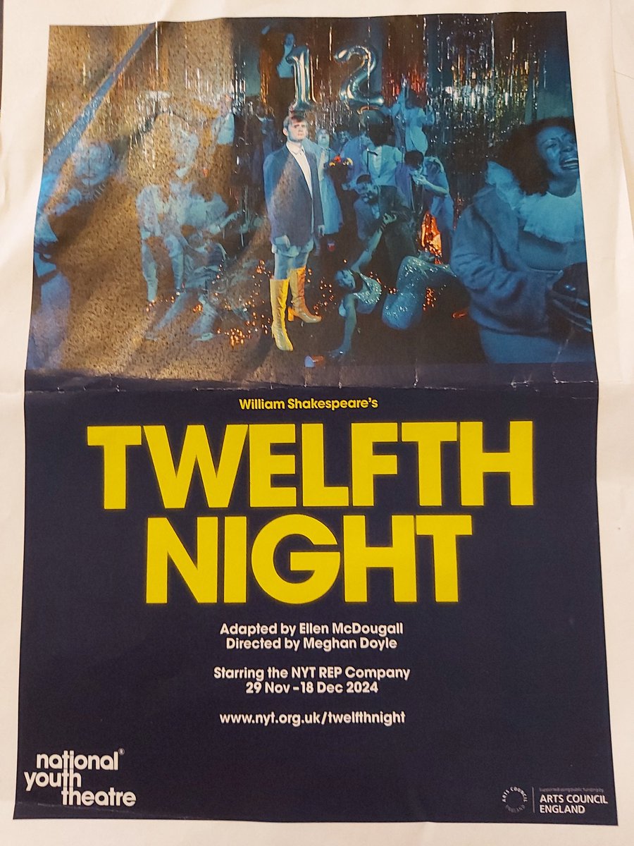 Have been meaning to give a very festive shout-out to <a href="/NYTofGB/">NationalYouthTheatre</a>'s fabulous &amp; just-the-right-amount-of-Christmassy Twelfth Night. Hugely enjoyable, on until 18th so a few more chances to catch it. Congratulations to the brilliant rep company &amp; all the best for the rest of the run!