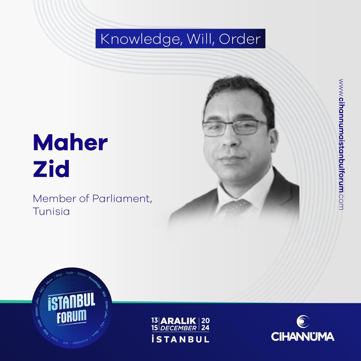 cihannumaforum's tweet photo. Maher Zid at Istanbul Forum!
🗓December 13-15, 2024
📍Halic University
Maher Zid Istanbul Forum’da!
🗓13-15 Aralık 2024
📍Haliç Üniversitesi
🔗https://t.co/CAVNlfgoap
#istanbulforum #cihannuma #istanbul #forum https://t.co/1MpiZOSjOn