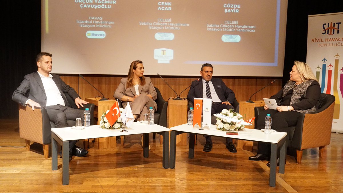 ticarethava's tweet photo. Yer Hizmetleri Panelimizden kareler. Değerli konuklarımız Gözde Şayir, Orçun Yağmur Çavuşoğlu ve Cenk Acar'a teşekkür ederiz. 
#ticarethava #aviation https://t.co/xHFsxXUcAC