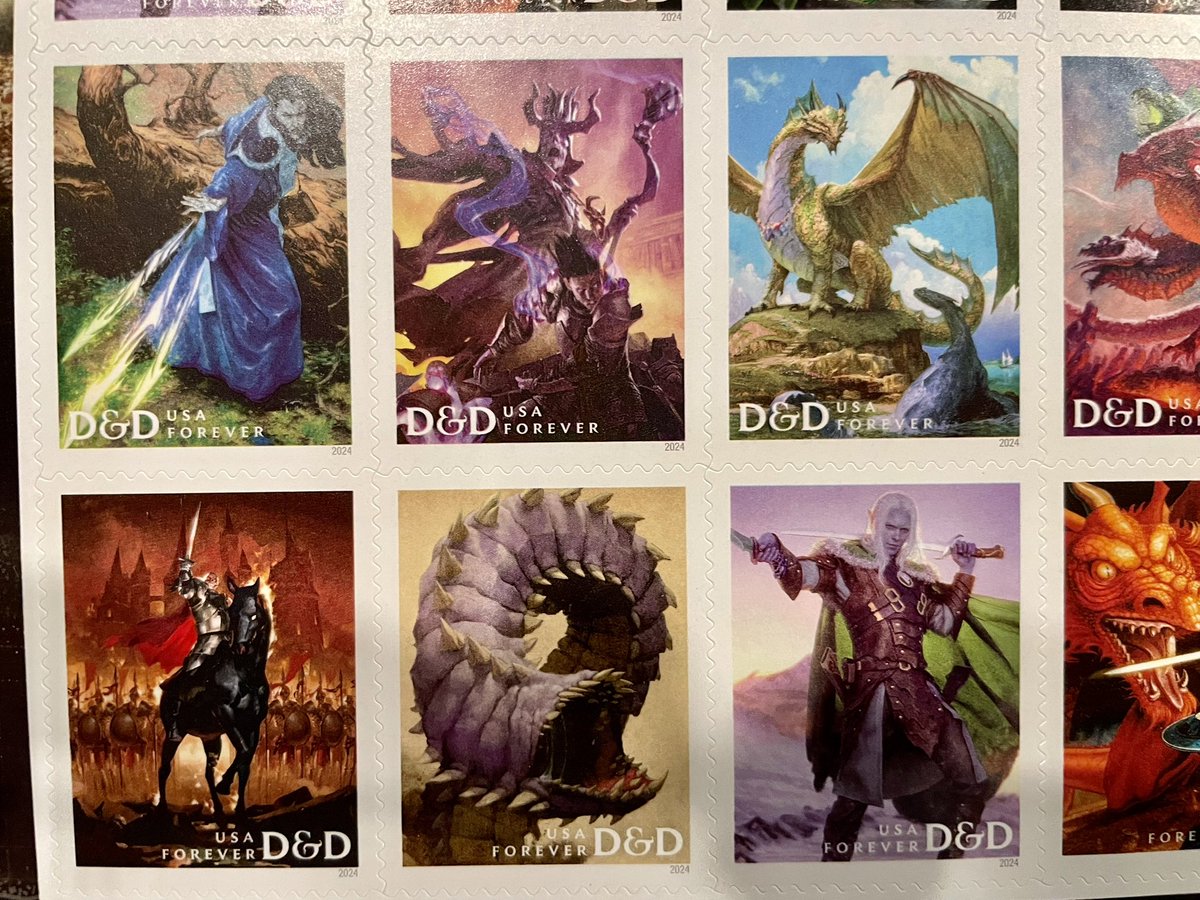 Did you know the US Postal Service has Dungeons &amp; Dragons stamps? I didn’t until recently and they rock 🤘