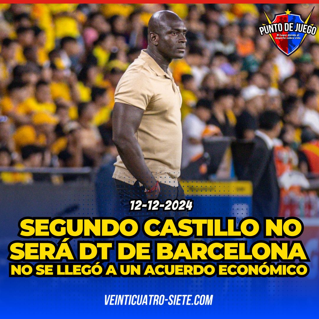 GoleoEC's tweet photo. El ciclo de Segundo Alejandro Castillo como técnico de Barcelona SC llegó a su fin, las negociaciones para su renovación no prosperaran por diferencias económicas.

Según Kevin Verdezoto, Castillo solicitó un salario de $20.000 mensuales en 2025. Actualmente, ganaba $5.000. https://t.co/71XXcL9XmF