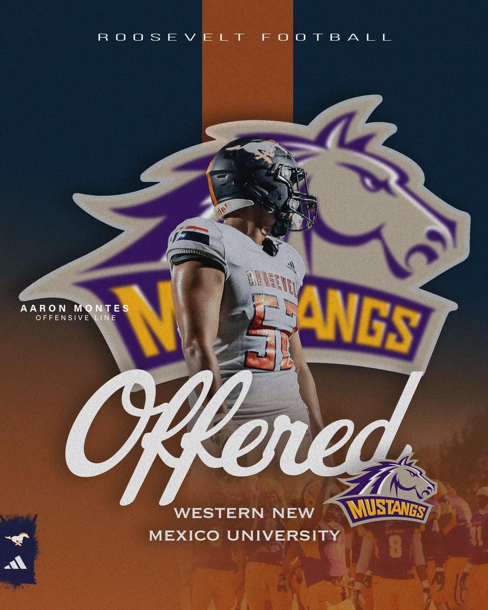 Aaron Montes (@aaronmontes05) on Twitter photo After a great conversation with <a href="/The_Coach_Boyle/">Coach Boyle</a> Iโm excited to announce that I received an offer to play for <a href="/WNMUFootball/">WNMU Mustang Football</a>
<a href="/RooseyFB/">Eastvale Roosevelt Football</a> <a href="/aaroncrone11/">Aaron Crone</a>
#MustangMovement After a great conversation with <a href="/The_Coach_Boyle/">Coach Boyle</a> Iโm excited to announce that I received an offer to play for <a href="/WNMUFootball/">WNMU Mustang Football</a>
<a href="/RooseyFB/">Eastvale Roosevelt Football</a> <a href="/aaroncrone11/">Aaron Crone</a>
#MustangMovement