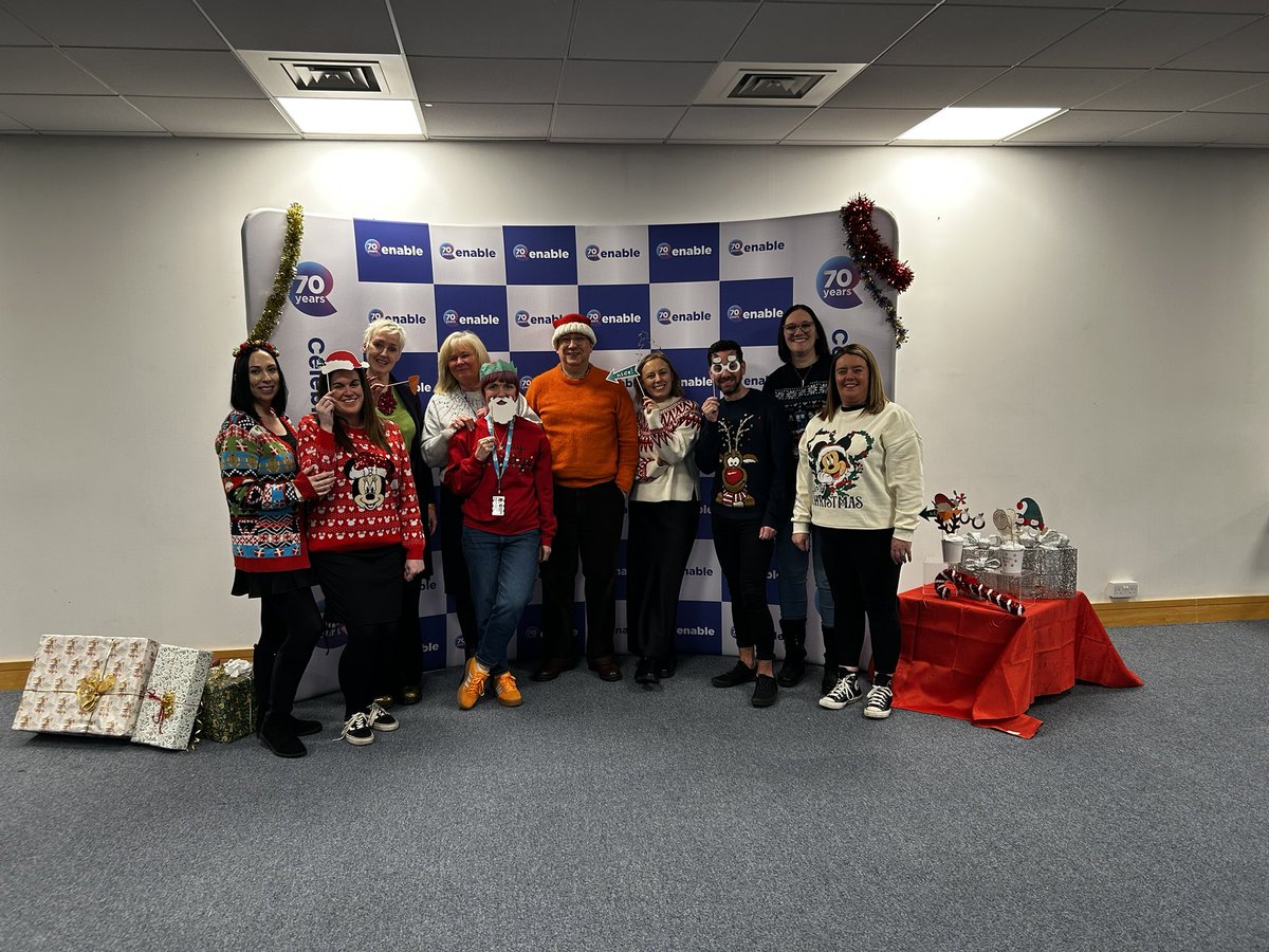 MariGalletly's tweet photo. We are very lucky @Enable_Tweets to have such a wonderful culture of fostering team work to support the delivery of our #PAModel #socialcare across #Scotland 🎅🏻 https://t.co/IoVK3Q9hgi