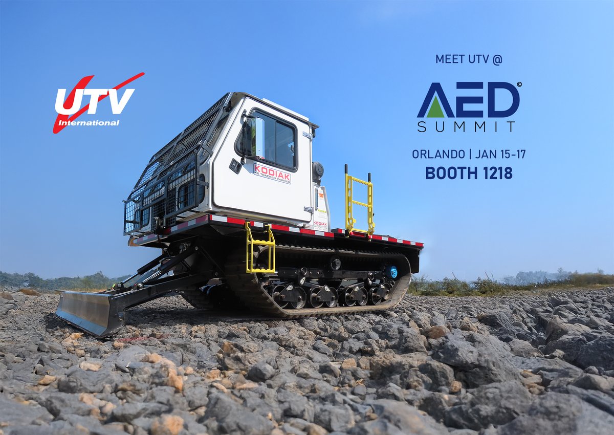 utvint's tweet image. Attending the 2025 AED Summit? Meet UTV at booth 1218
We're inviting prospective dealers to learn about our powerful tracked vehicles and crawler carriers. 

Learn more at utvint.com/news/events/ae…