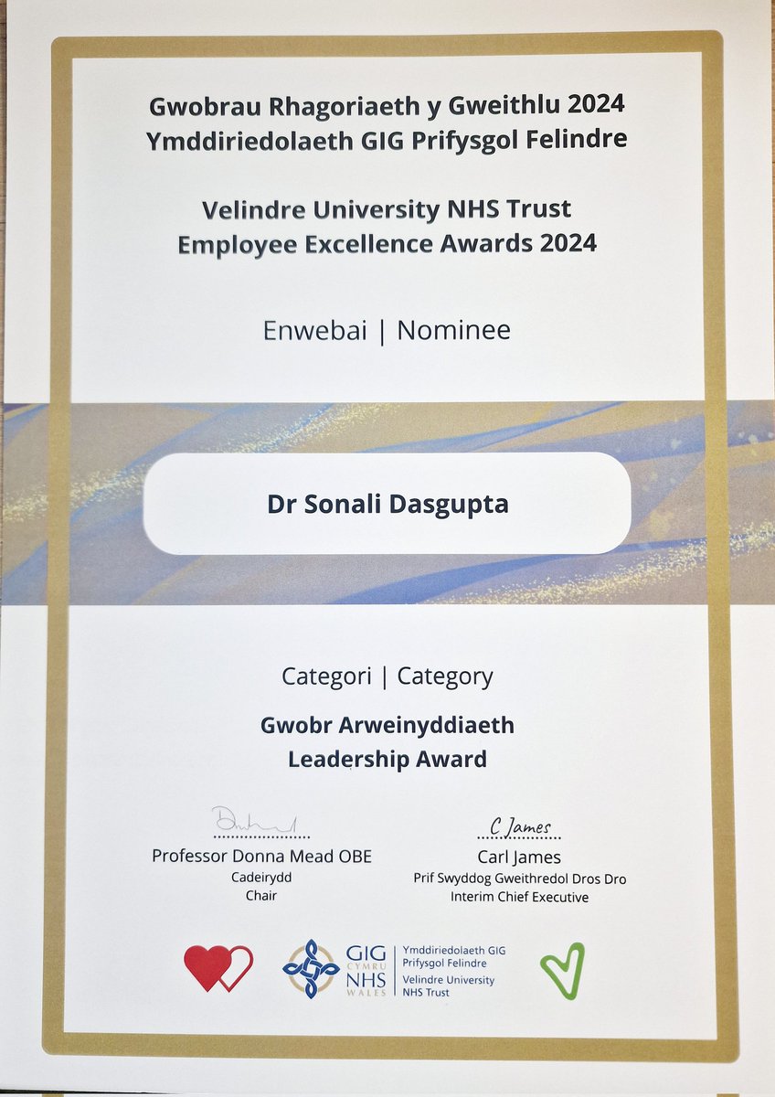 Late post...feel humbled to be nominated in three separate categories at Velindre NHS University Trust's Employee Excellence Awards.
Suffice to say I feel overwhelmed and emotional. 
All the long hours, the blood, sweat and tears...do you know what, it's totally worth it!!
